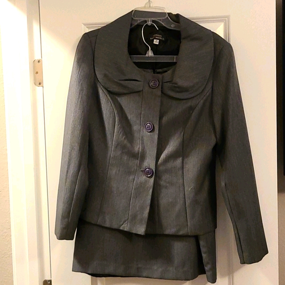 Grey Skirt Suit